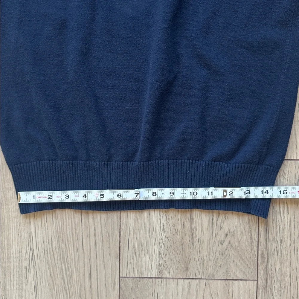 Abercrombie & Fitch Men's V-Neck Sweater Blue Medium 2000s Classic Moose Logo